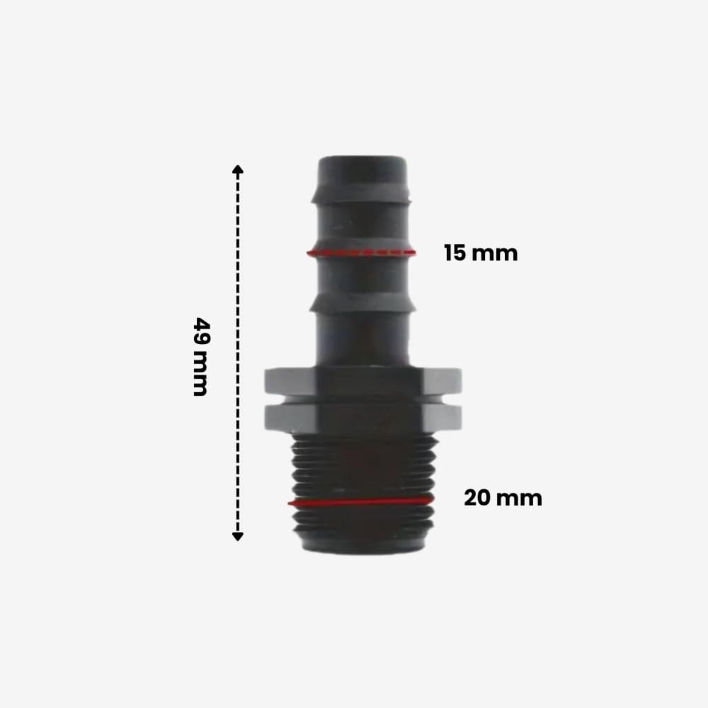 Adapter för slang 15 mm